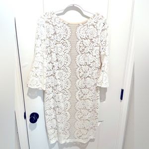 Danny&Nicole Cream Lace stretch Dress Sz.14